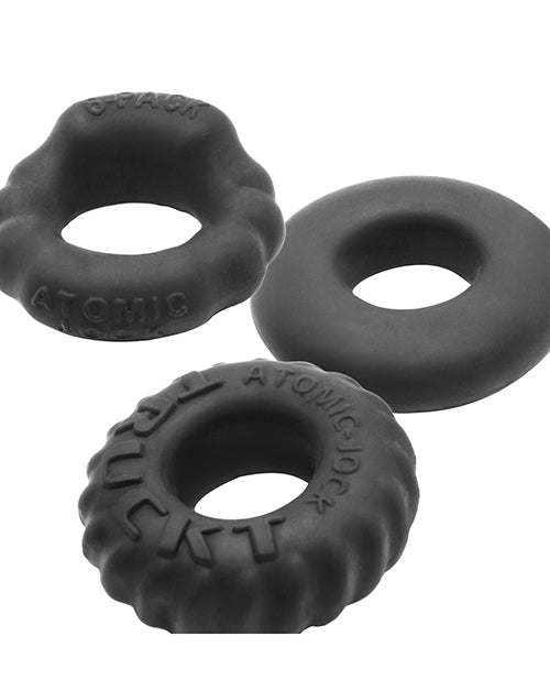 Oxballs Bonemaker Boner Cock Ring Kit - Pack of 3, Special Edition Night
