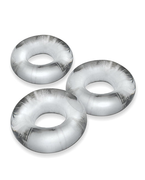 Oxballs Fat Willy Jumbo Cock Ring (3 pack) - Clear