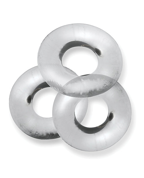 Oxballs Fat Willy Jumbo Cock Ring (3 pack) - Clear