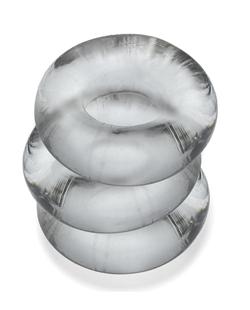 Oxballs Fat Willy Jumbo Cock Ring (3 pack) - Clear