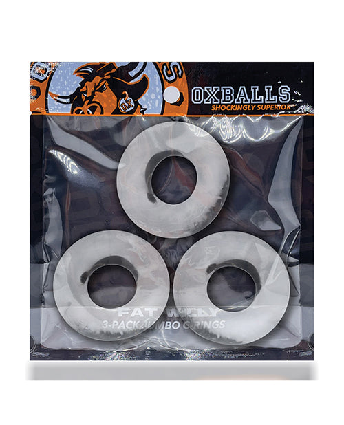 Oxballs Fat Willy Jumbo Cock Ring (3 pack) - Clear