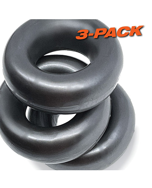 Oxballs Fat Willy Jumbo Cock Ring (3 pack) - Steel