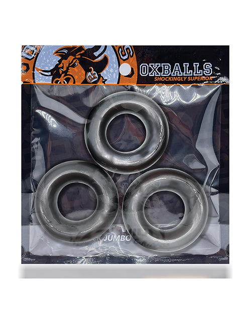 Oxballs Fat Willy Jumbo Cock Ring (3 pack) - Steel
