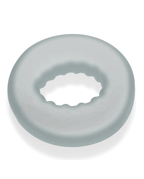 Oxballs Axis Rib Griphold Cock Ring - Clear Ice