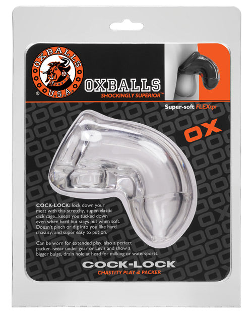 Oxballs Atomic Jock Cock-Lock Chastity Cage - Clear