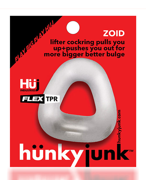 Hunkyjunk Zoid Trapezoid Lifter Cockring - Clear Ice