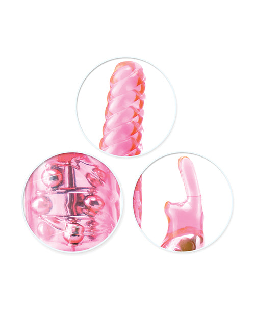 Total Ecstasy Triple Stimulation Rabbit Vibrator - Pink