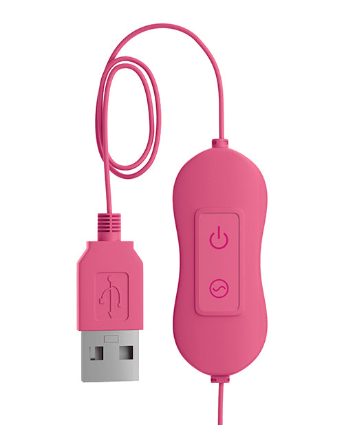 OMG! Bullets #Cute USB-Powered Silicone Vibrating Bullet - Pink