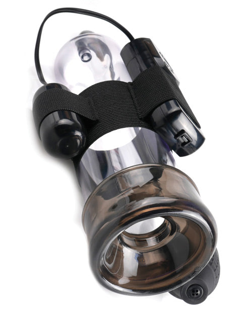 Classix Vibrating Power Penis Pump - Clear and Black