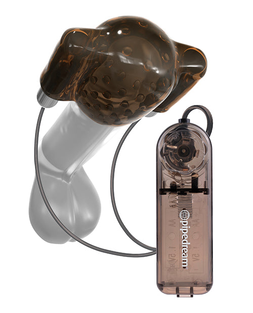 Classix Dual Vibrating Head Teaser with Remote Control - Smoke and Clear