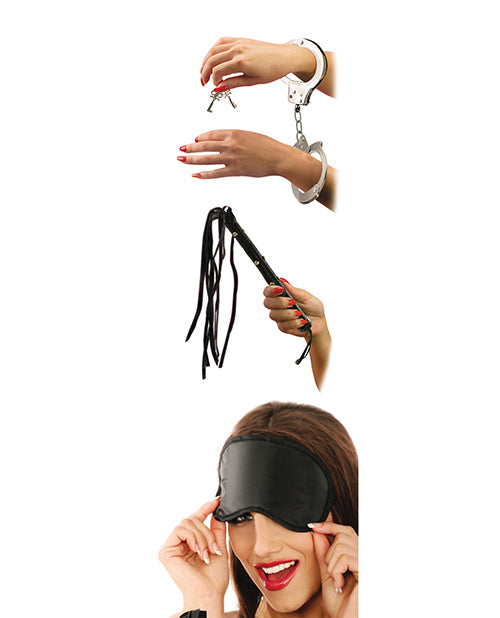 Fetish Fantasy Series Lover`s Fantasy (3 piece kit) - Black and Silver