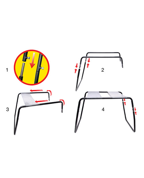Fetish Fantasy Series Sex Stool - Clear and Black