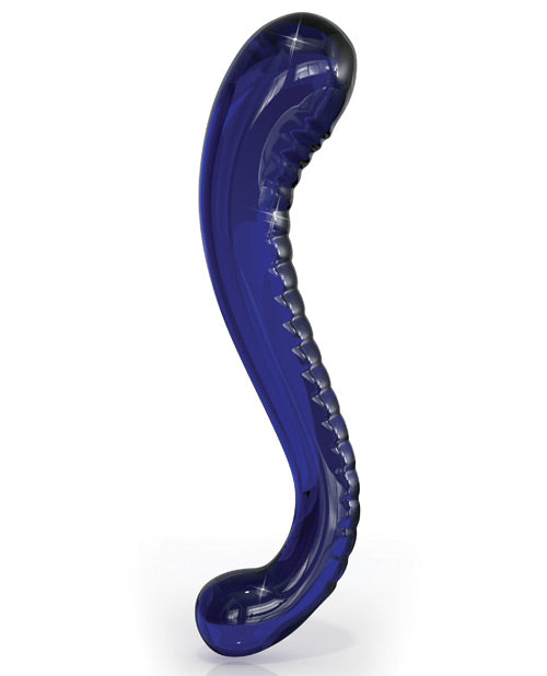 Icicles No 70 Textured G-Spot Glass Probe - Blue