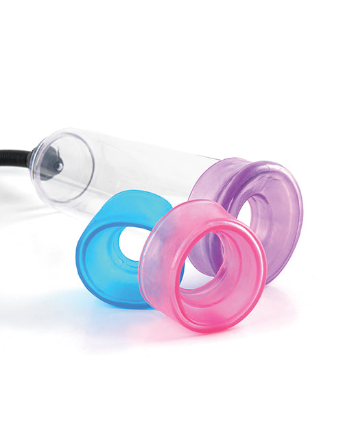 Pump Worx Cock Trainer Pump System with 3 Sleeves - Clear