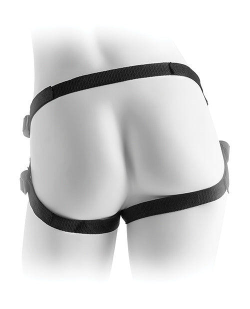 Fetish Fantasy Series Vibrating Plush Adjustable Harness - Black
