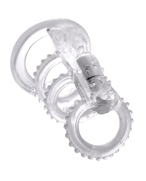 Fantasy X-Tensions Vibrating Cock Cage 3in - Clear