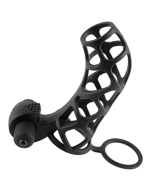 Fantasy X-Tensions Silicone Extreme Power Vibrating Cock Cage - Black