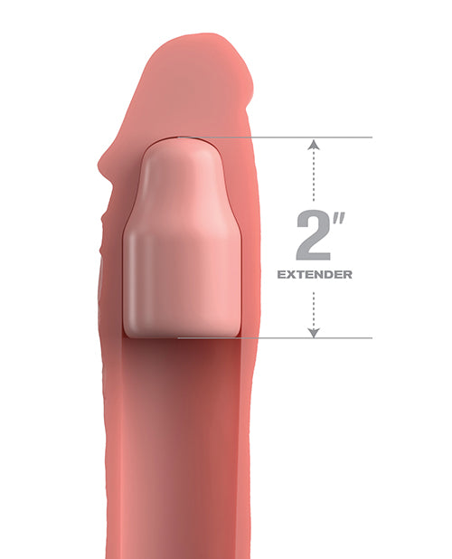 Fantasy X-Tensions Elite Silicone 8in Sleeve with 2in Plug - Vanilla