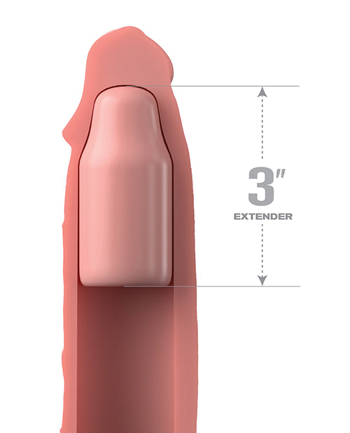 Fantasy X-Tensions Elite Silicone 9in Sleeve with 3in Plug - Vanilla