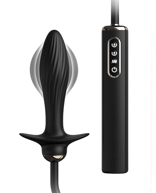 Anal Fantasy Elite Auto-Throb Rechargeable Silicone Inflatable Vibrating Plug - Black