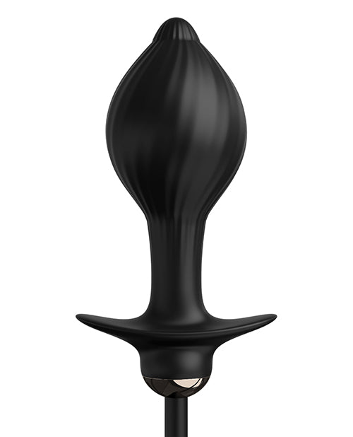 Anal Fantasy Elite Auto-Throb Rechargeable Silicone Inflatable Vibrating Plug - Black