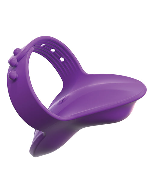 Fantasy For Her Finger Vibe Vibrating Massager Multi Function Waterproof Rechargeable Silicone Finger Vibrator - Purple