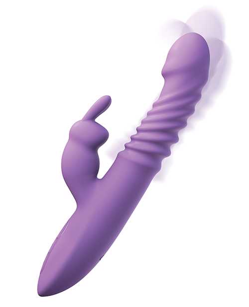 Fantasy For Her Thrusting Silicone Rabbit Vibrator - Purple