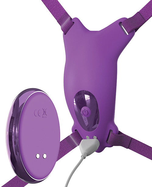 Fantasy For Her Ultimate Butterfly Silicone Strap-On with Remote Control - Purple