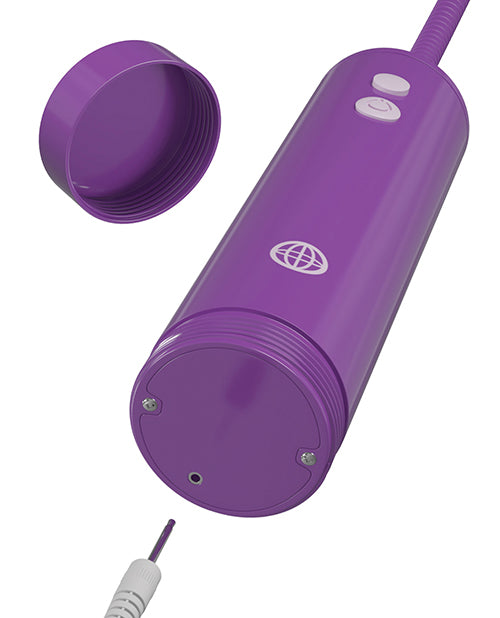 Fantasy For Her Rechargeable Pleasure Pump Kit with Wired Remote Control - Purple/Clear