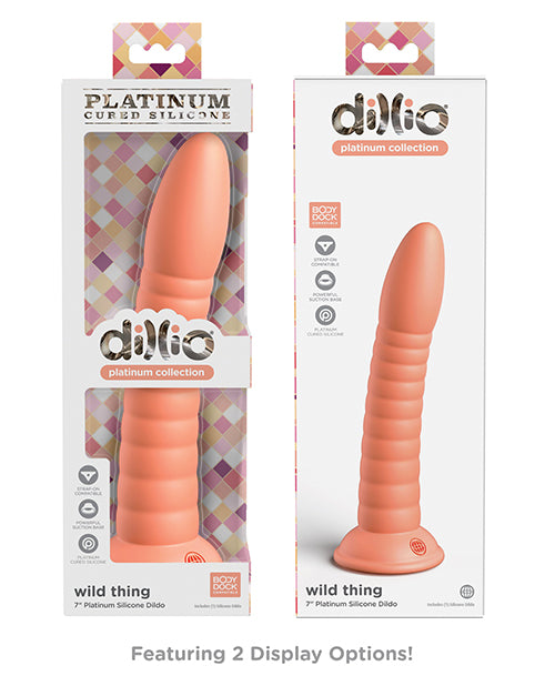 Dillio Platinum Wild Thing Silicone Dildo 7in - Orange