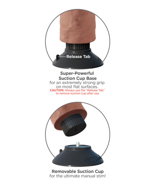 King Cock Vibrating Dildo 6in - Caramel