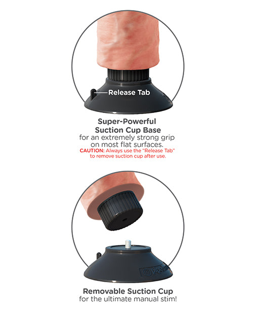 King Cock Vibrating Dildo 7in - Vanilla