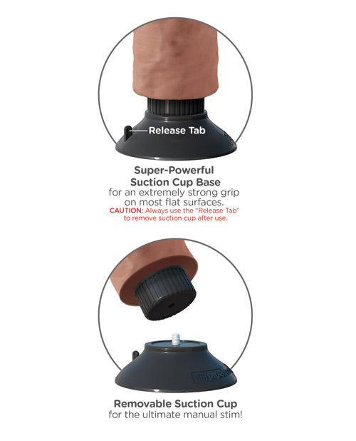 King Cock Vibrating Dildo 8in - Caramel