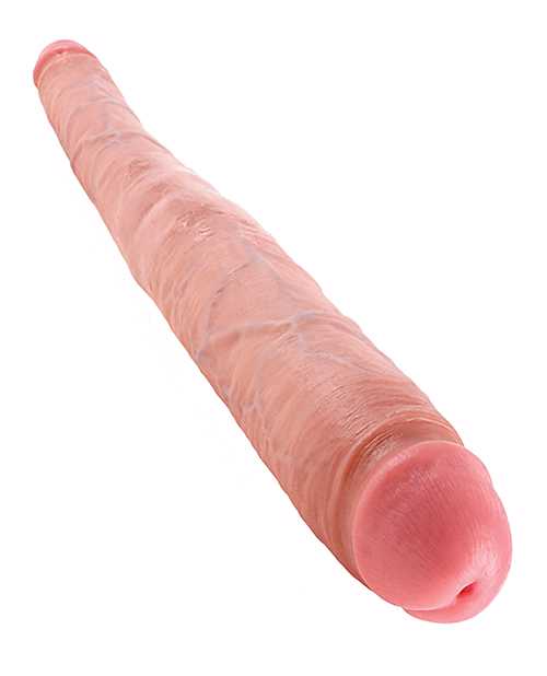 King Cock Tapered Double Dildo 16in - Vanilla