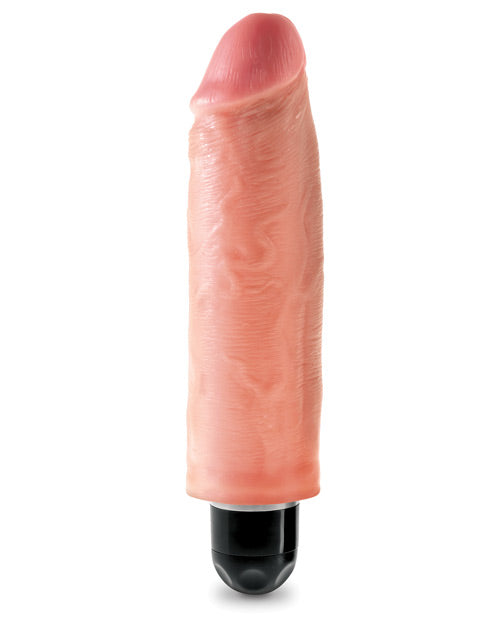 King Cock Vibrating Stiffy Dildo 6in - Vanilla