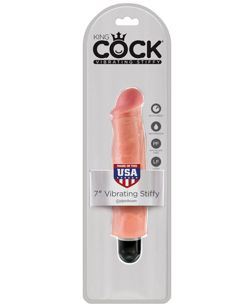 King Cock 7" Vibrating Stiffy - Flesh