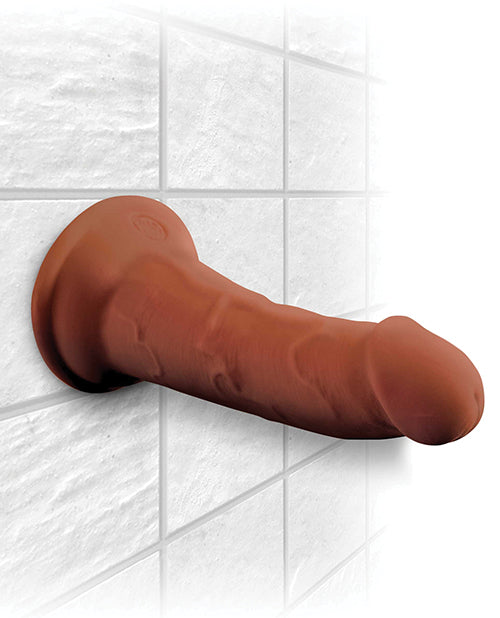 King Cock Plus Triple Density Dildo 6in - Chocolate
