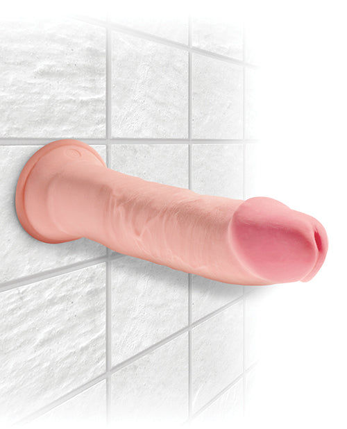 King Cock Plus Triple Density Dildo 9in - Vanilla