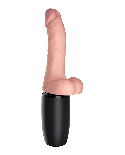 King Cock Plus Thrusting Cock with Balls 6.5in - Vanilla