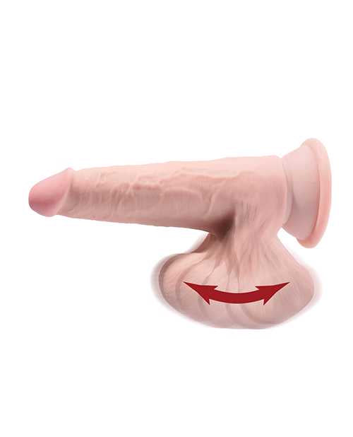 King Cock Triple Density Cock with Swinging Balls 8in - Vanilla