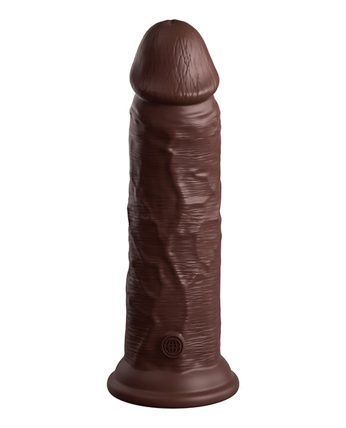 King Cock Elite Dual Density Silicone Dildo 8in - Chocolate