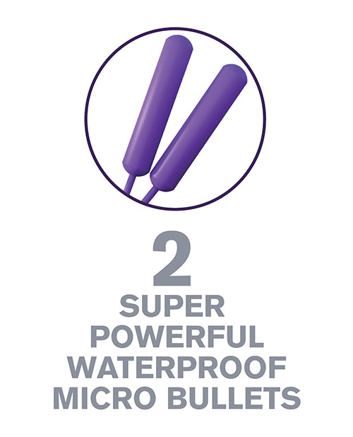 Fantasy C-Ringz Twin Teazer Rabbit Silicone Cock Ring with Wired Remote Control - Purple