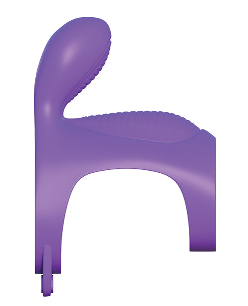 Fantasy C-Ringz Ultimate Silicone Couples Cage Cock Ring with Wired Remote Control - Purple