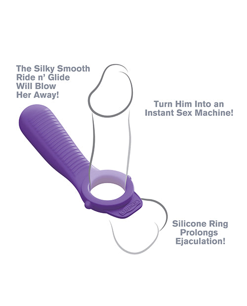Fantasy C-Ringz Silicone Ride N` Glide Couples Cock Ring - Purple