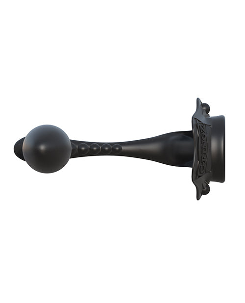 Fantasy C-Ringz Silicone Rock Hard Ass-Gasm Cock Ring with Butt Plug - Black