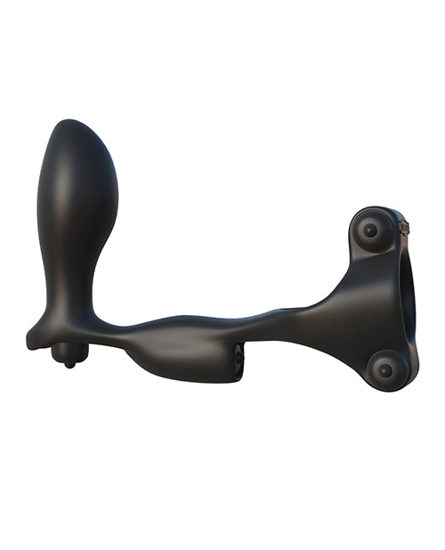 Fantasy C-Ringz Ultimate Silicone Ass-Gasm Cock Ring with Butt Plug - Black