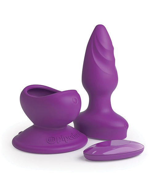 3Some Wall Banger Silicone Rechargeable Remote Control Anal Plug - Purple