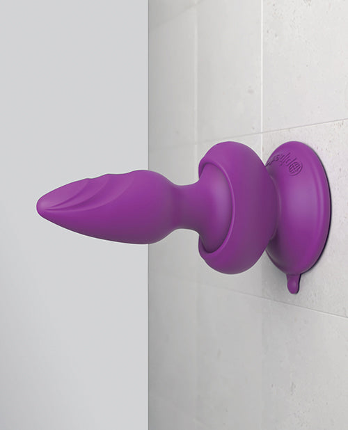 3Some Wall Banger Silicone Rechargeable Remote Control Anal Plug - Purple