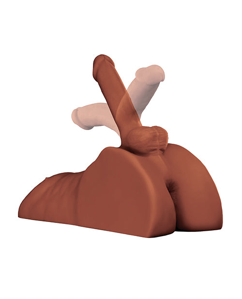 PDX Plus Perfect Ride Posable Male Masturbator - Caramel