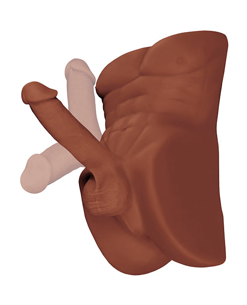 PDX Plus Perfect Ride Posable Male Masturbator - Caramel